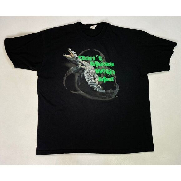 Alligator Don't Mess With Me 2007 Graphic T-shirt Men XL Short Sleeve - Picture 1 of 6